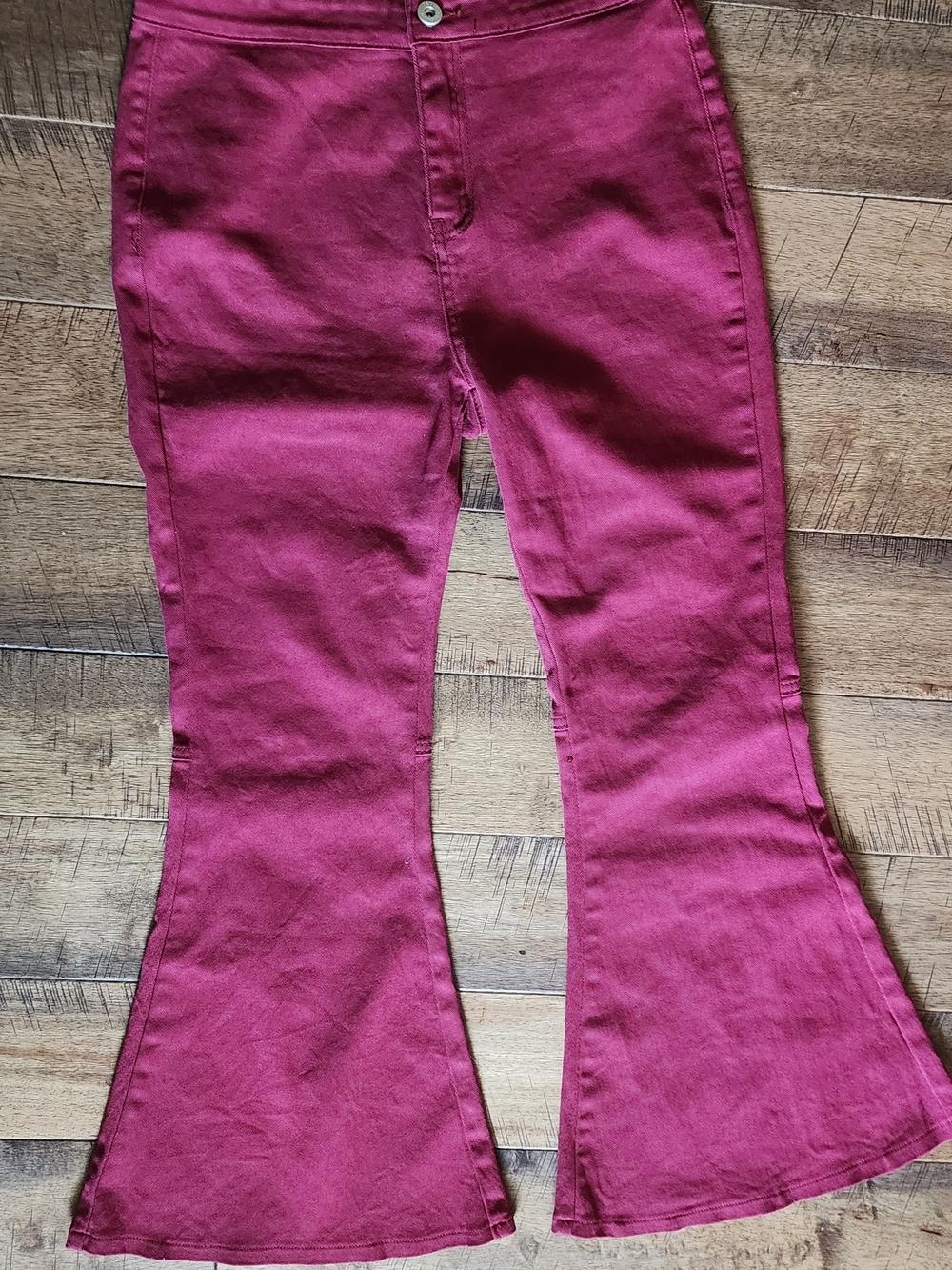 Women’s Flare Jeans in Deep Berry